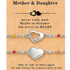 Stainless Steel Heart Shape Mom Daughter Bracelet For Women Sweet Versatile Electroplated Charm Bracelet