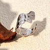 Stainless Steel Heart Shape Natural Geometric Electroplated Loose Couple Ring For Women