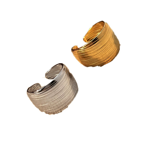 Stainless Steel Heart Shape Natural Geometric Open Ring Jewelry