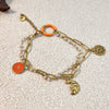 Stainless Steel Heart Shape Pendant Bracelet Electroplated Light Luxury Jewelry Unisex