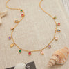 Stainless Steel Heart Shape Pendant Necklace With Electroplating Design