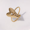 Stainless Steel Heart Shape Ring For Women Simple Style Electroplated