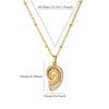 Stainless Steel Heart Shape Turtle Pendant Necklace Electroplating Minimalist Unisex