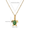 Stainless Steel Heart Shape Turtle Pendant Necklace Electroplating Minimalist Unisex