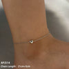 Stainless Steel Heart Shaped Anklet Simple Fashion Creative Unisex Accessories