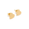 Stainless Steel Heart Shaped Electroplated Women's Earrings Accessories