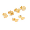 Stainless Steel Heart Shaped Electroplated Women's Earrings Accessories