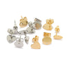 Stainless Steel Heart Shaped Electroplated Women's Earrings Accessories