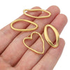 Stainless Steel Heart Shaped Geometric Pendant Necklace With Electroplating Treatment Jewelry Accessories