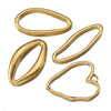 Stainless Steel Heart Shaped Geometric Pendant Necklace With Electroplating Treatment Jewelry Accessories