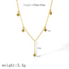 Stainless Steel Heart Shaped Inlaid White Stone Y Shaped Pendant Necklace For Women With Electroplating Treatment