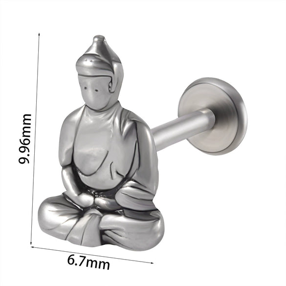 Stainless Steel Heart Shaped Lip Ring Crescent Moon Earrings Circle Pendant Conical Internal Thread Earrings Electroplated Unisex Fashion