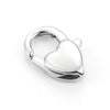 Stainless Steel Heart Shaped Lobster Buckle Vacuum Plated Love Connection Buckle For Necklace And Bracelet Accessories