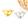 Stainless Steel Heart Shaped Love Magnet Buckle Jewelry Accessories For Bracelet And Necklace With Electroplating