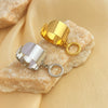 Stainless Steel Heart Shaped Pendant Ring With Electroplating Design Natural And Geometric Style