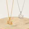 Stainless Steel Heart Shaped Pony Necklace For Women With Electroplated Carousel Design And Cross Chain