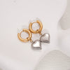 Stainless Steel Heart Shaped Simple Style Electroplated Women's Earrings Pendant