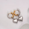Stainless Steel Heart Shaped Simple Style Electroplated Women's Earrings Pendant