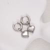Stainless Steel Heart Shaped Simple Style Electroplated Women's Earrings Pendant