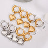Stainless Steel Heart Shaped Simple Style Electroplated Women's Earrings Pendant