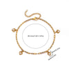 Stainless Steel Heart Shell Moon Stars Patterned Anklet For Women 18K Gold Plated With Artificial Gemstones Semiprecious Stones Simple Style
