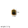 Stainless Steel Heart Square Pendant Jewelry Accessories With Diamondencrusted Zircon And Electroplating