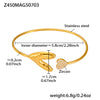 Stainless Steel Heart Star Open Bracelet Plated With 18K Real Gold And Inlaid With 5A Zircon Electroplated Jewelry
