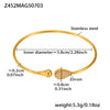Stainless Steel Heart Star Open Bracelet Plated With 18K Real Gold And Inlaid With 5A Zircon Electroplated Jewelry
