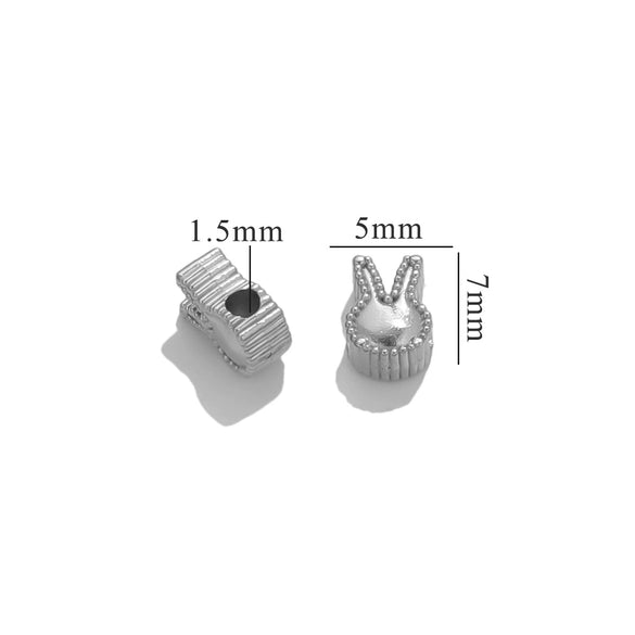 Stainless Steel Heart Water Drop Beaded Jewelry With Totem Pattern Electroplated Accessories