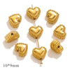 Stainless Steel Heart Water Drop Beaded Jewelry With Totem Pattern Electroplated Accessories