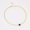 Stainless Steel Heart Zircon Electroplated Necklace For Women