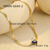 Stainless Steel Heart Zircon Electroplated Necklace For Women