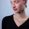 Stainless Steel Heartshaped And Starpatterned Necklace With Furnace Vacuum Electroplating And 18K Gold Color Retention
