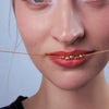 Stainless Steel Heartshaped And Starpatterned Necklace With Furnace Vacuum Electroplating And 18K Gold Color Retention