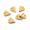 Stainless Steel Heartshaped Electroplated Diy Pendant Jewelry Accessories
