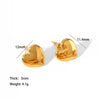 Stainless Steel Heartshaped Electroplated Women's Earrings