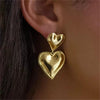 Stainless Steel Heartshaped Electroplated Women's Earrings