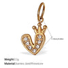 316L Stainless Steel Heartshaped Fashion Jewelry Pendant Accessories For Women 18K Gold Plated