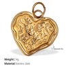 316L Stainless Steel Heartshaped Fashion Jewelry Pendant Accessories For Women 18K Gold Plated