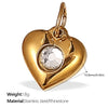 316L Stainless Steel Heartshaped Fashion Jewelry Pendant Accessories For Women 18K Gold Plated