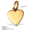 316L Stainless Steel Heartshaped Fashion Jewelry Pendant Accessories For Women 18K Gold Plated