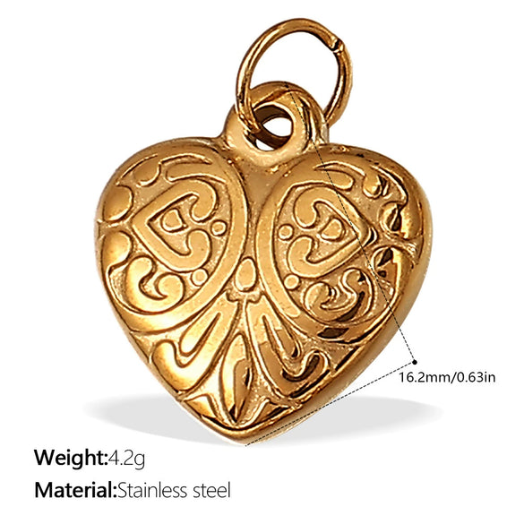 316L Stainless Steel Heartshaped Fashion Jewelry Pendant Accessories For Women 18K Gold Plated