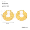 316L Stainless Steel Heartshaped Geometric Earrings For Women