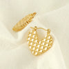 316L Stainless Steel Heartshaped Geometric Earrings For Women