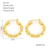 316L Stainless Steel Heartshaped Geometric Earrings For Women