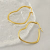 Stainless Steel Heartshaped Love Earrings With Electroplating Design Fashion Style For Women