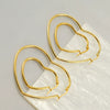 Stainless Steel Heartshaped Love Earrings With Electroplating Design Fashion Style For Women