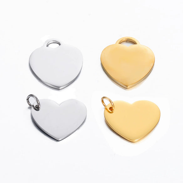Stainless Steel Heartshaped Mirror Polished Electroplated Jewelry Accessories Pendant