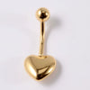 Stainless Steel Heartshaped Navel Ring And Breast Ring For Unisex