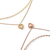 Stainless Steel Heartshaped Pendant Necklace For Women Light Luxury Highend Rose Gold Electroplated Jewelry